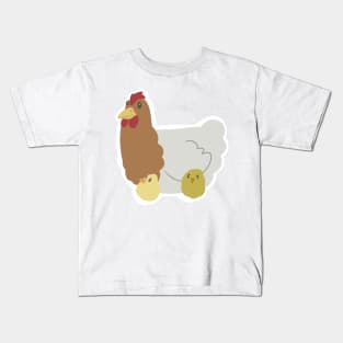 Chickens Drawn Badly Kids T-Shirt